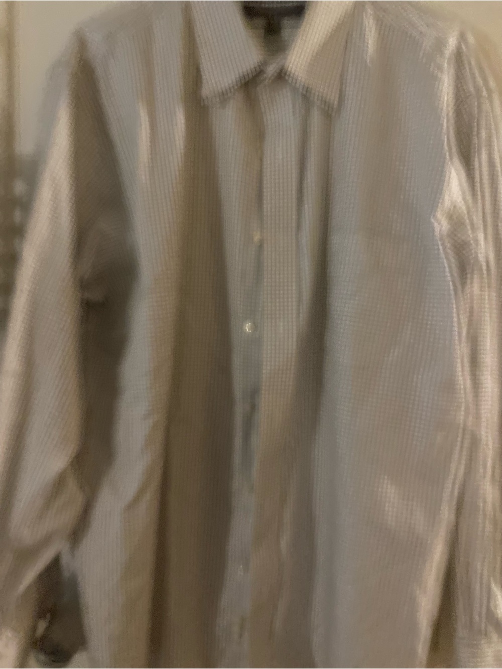 croft & barrow Men's Gray and White Micro-Check Button-Up Dress Shirt